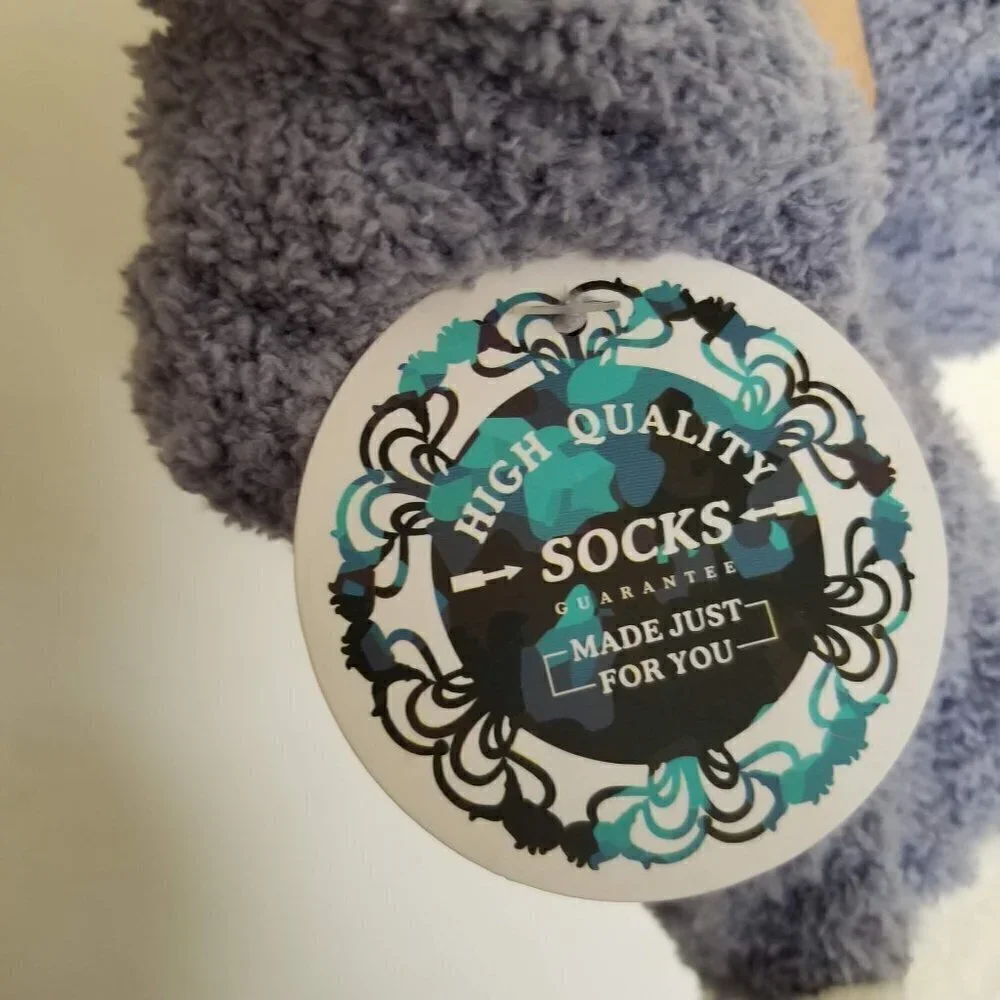 NEW High Quality Fuzzy Cozy Pom Pom Slipper Socks